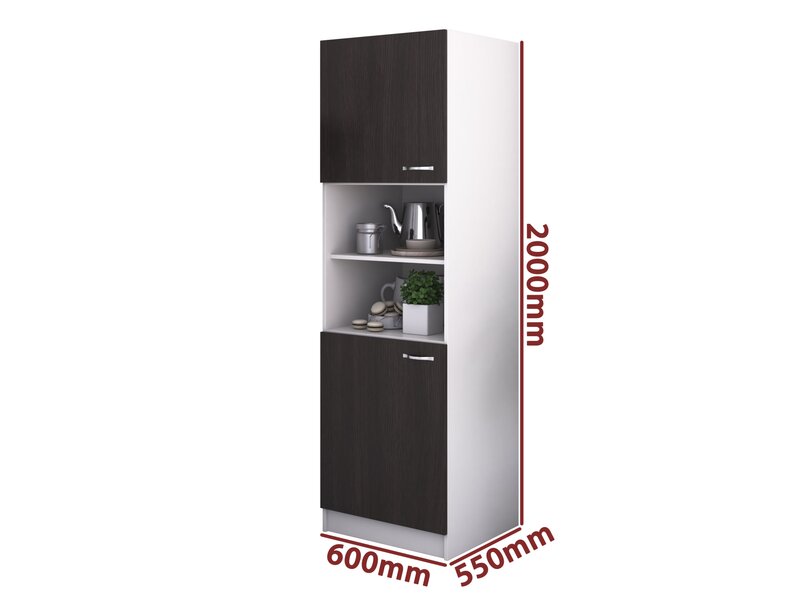 Soldat bucatarie Bella 60 cm, M13, culoare wenge / alb